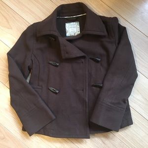 Old navy brown pea coat